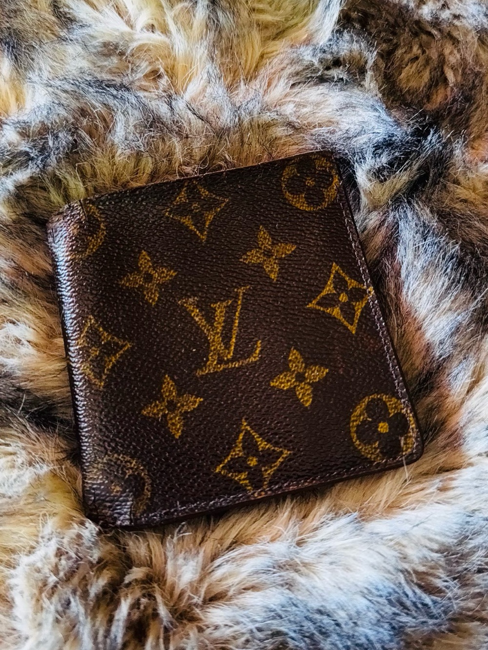 Louis Vuitton monogram bifold men’s wallet, brown vintage